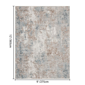 English Elm Crystal Abstract Modern Low Pile Area Rug for Living Room Entryway and High Traffic Spaces Ivory B186P479424