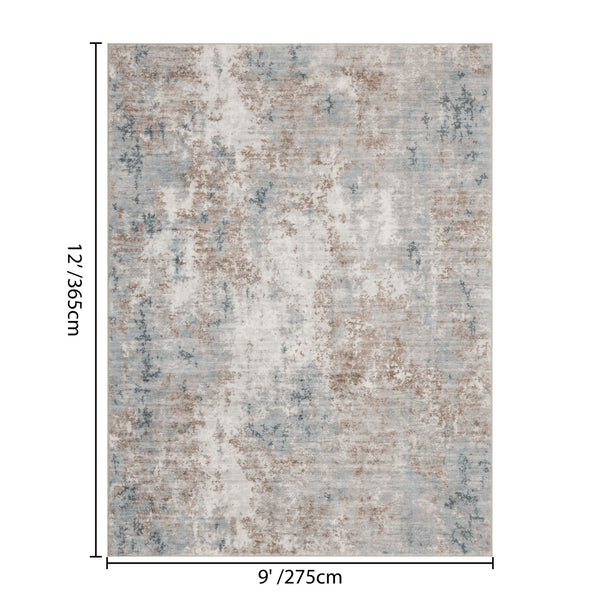 English Elm Crystal Abstract Modern Low Pile Area Rug for Living Room Entryway and High Traffic Spaces Ivory B186P479424