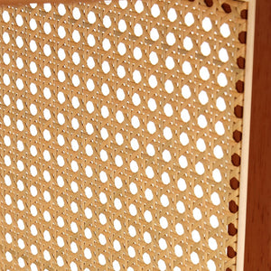 English Elm A deep red wooden coffee table with rattan accents — elegant, durable, easy assembly for cozy living spaces W1151140563