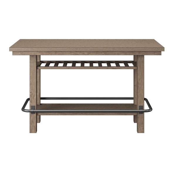 English Elm Wallace & Bay - Brown Bar Height Storage Table - Stylish Pecan Finish, Versatile Serving Station & Organized Convenience B361P384469-GIGA