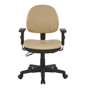 OSP Home Furnishings Sculptured Ergonomic Office Chair with Lumbar Support and Greenguard Certified Padding Buff 8180-R104
