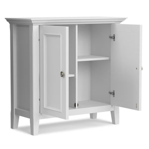 English Elm Amherst Solid Pine Storage Cabinet French Finish Transitional Style for Entryway or Living Room White B136P436046