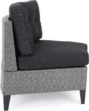 English Elm Christopher Knight Home® - Pema Modular Outdoor Sectional Sofa Set – 8-Piece Comfort For Patios, Decks, And Poolside Relaxing N757592638BK