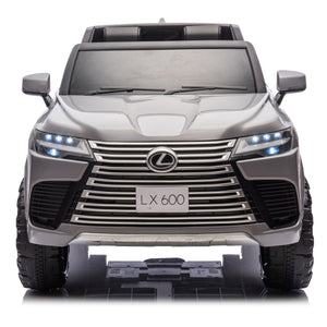 English Elm Licensed Lexus Lx600 24v Two Seater Kids Ride on Suv with Remote and Suspension Gray W1578P339058
