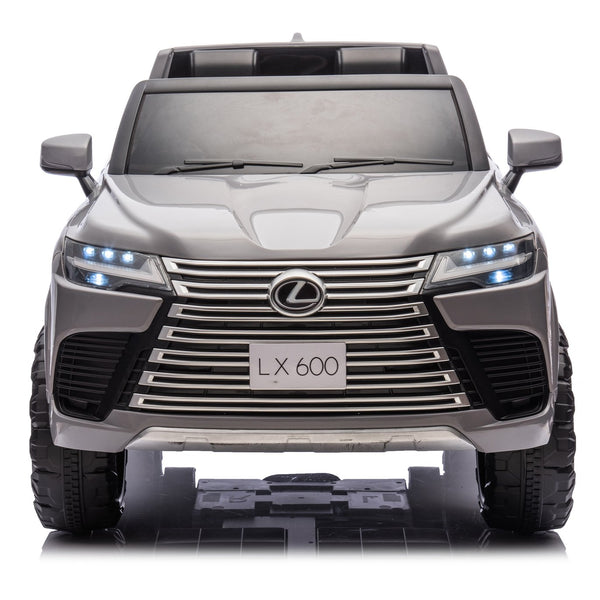 English Elm Licensed Lexus Lx600 24v Two Seater Kids Ride on Suv with Remote and Suspension Gray W1578P339058