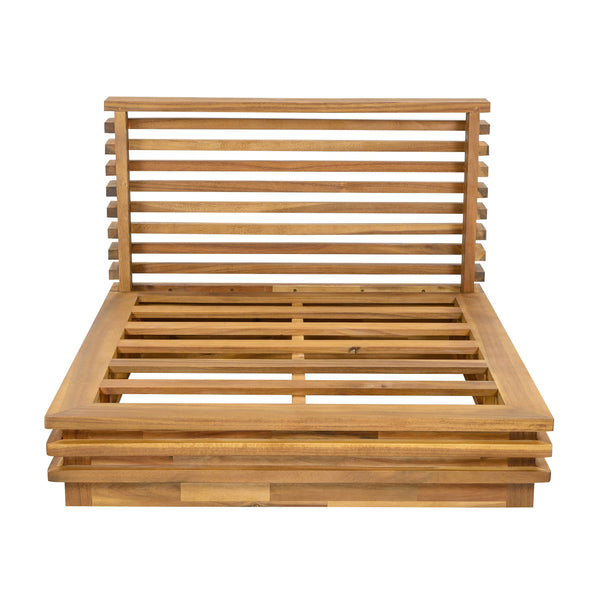 English Elm Oversized Outdoor Acacia Wood Club Chair and Table Set with Water Repellent Cushions N768P392778B