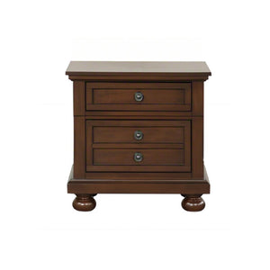 English Elm Meade Nightstand Dark Cherry Wood Veneer Nightstand with Felt Lined Top Drawer, Dovetail Joints B078P384074