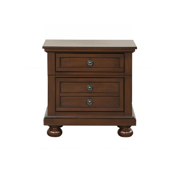 English Elm Meade Nightstand Dark Cherry Wood Veneer Nightstand with Felt Lined Top Drawer, Dovetail Joints B078P384074