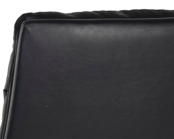 Sunpan Stinson Office Chair - Luxurious Comfort With Antique Brass Base And Easy Mobility For Your Workspace Black Faux Leather 111971