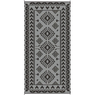 English Elm Outdoor Reversible Polypropylene Rug Geometric Patchwork Design for Patio Camping Rv T3971P421590