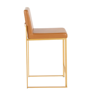 English Elm Contemporary High Back Upholstered Counter Stools with Steel Frame for Kitchen Island B202P221972