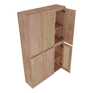 English Elm 36" Bathroom Side Cabinet - Wall-Mounted Floating Design With Soft-Close Doors & Versatile Storage W999S00341