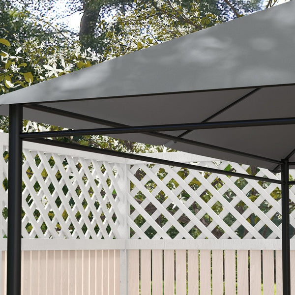 English Elm Outsunny 10' X 13' Gazebo Canopy Replacement - Light Gray Top Cover With Vents & Drain Holes For Uv Protection W2225P174134-GIGA