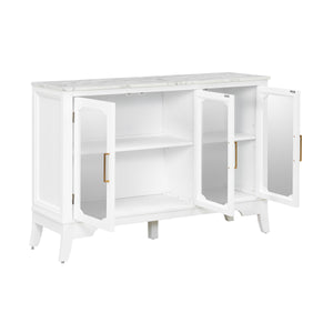 English Elm Christopher Knight Home® - Storage Cabinet - Stylish 3-Door White Design For Entryway, Living Room, Or Dining Area Storage Solutions N780P330602K
