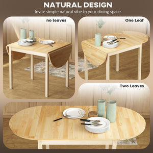 English Elm Dfw Solid Pine Drop Leaf Dining Table Expandable Space Saving Design for Small Homes W2301P425832