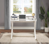 OSP Home Furnishings Barton Desk in White Wash finish  White Wash