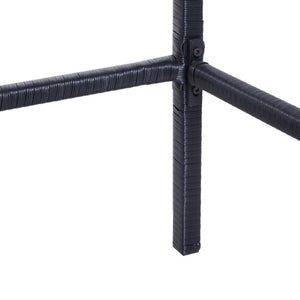 English Elm Outsunny 3-Piece Rattan Bar Set With Glass Top Table & 2 Stools For Stylish Outdoor Lounging W2225P217543-GIGA