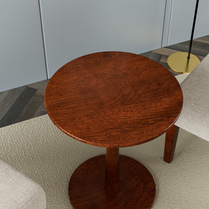 English Elm Fabric Accent Chair Set of 2 with Round Wood Table, Contemporary Armless Slipper Chairs for Small Spaces W1420P175368