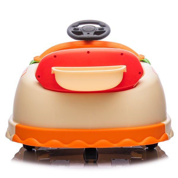 English Elm 12v Kids Hamburger Bumper Ride on Car with 360 Spin Parental Remote and Led Display W1578P299386