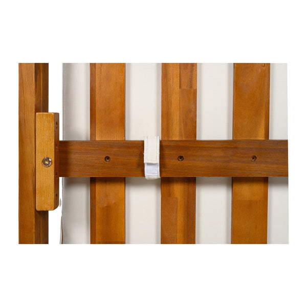 English Elm U_style Acacia Wood Outdoor L Shaped Corner Sofa Set with Arc Frame and Cushions White WY000481AAA