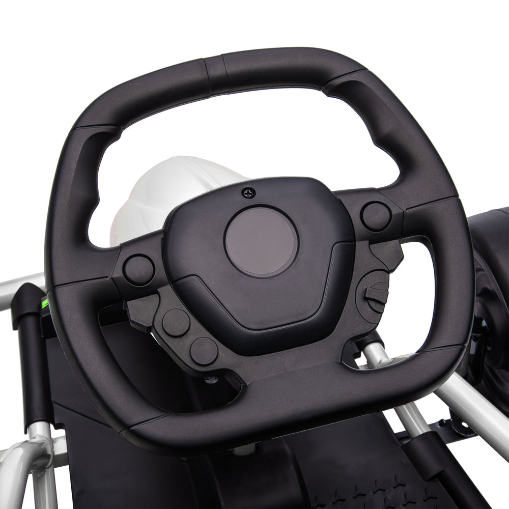English Elm Aosom Licensed Bmw I4 12v Kids Ride on Car with Remote Suspension and Soft Start White W2225P217189