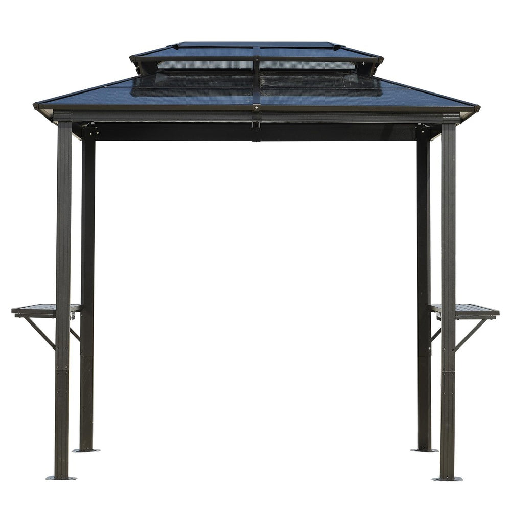 English Elm Outdoor Grill Gazebo 8X5Ft - Stylish Hardtop Bbq Shelter With Uv Protection, Storage Hooks & More! W765P269609-GIGA