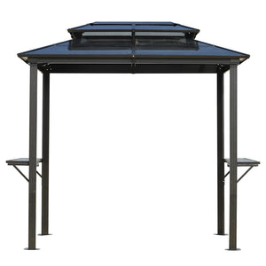 English Elm Outdoor Grill Gazebo 8X5Ft - Stylish Hardtop Bbq Shelter With Uv Protection, Storage Hooks & More! W765P269609-GIGA