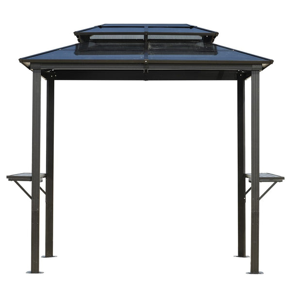 English Elm Outdoor Grill Gazebo 8X5Ft - Stylish Hardtop Bbq Shelter With Uv Protection, Storage Hooks & More! W765P269609-GIGA