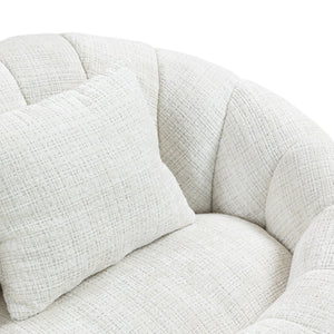 English Elm Bean Bean Bag Sofa High-Density Memory Foam Two-Seater Lounger High Back Chenille Cozy Support Beige W395P181433