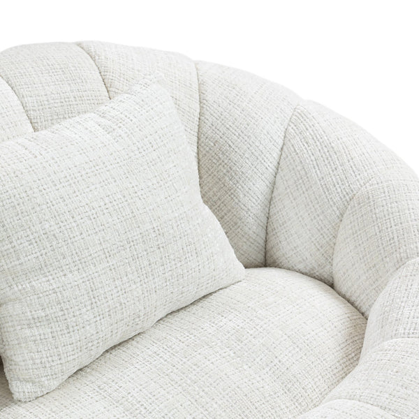 English Elm Bean Bean Bag Sofa High-Density Memory Foam Two-Seater Lounger High Back Chenille Cozy Support Beige W395P181433