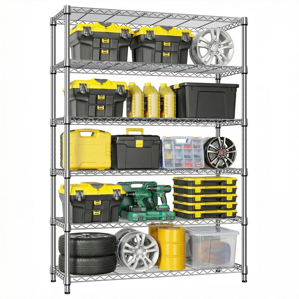 English Elm 5-shelf Heavy Duty Wire Rack Industrial Carbon Steel Garage Pantry Storage Unit W5386P445629