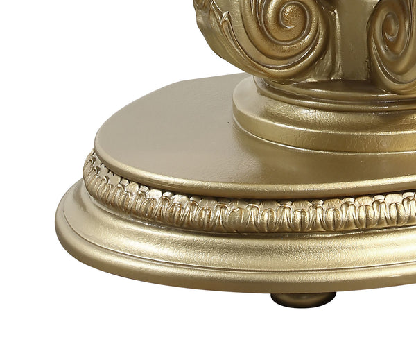 English Elm Gold Luxurious 1-Drawer Nightstand with Felt-Lined Self-Closing Drawer, 2/3 Extension, Gold Finish Elegance B062P215396