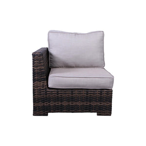 English Elm Fully Assembled 122'' Wicker L-Shaped Sectional Sofa With Cushions For Stylish Outdoor Spaces B120S00237