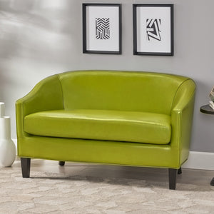 Christopher Knight Home® - Noble House - Justine Green Leather Loveseat