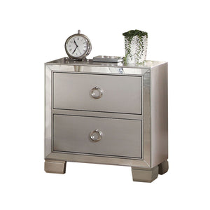 English Elm Platinum 2-Drawer Nightstand