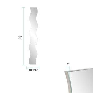 Wave Frameless Wall Mirror: Modern Flowing Design for Stunning Style & Versatile Grouping Options