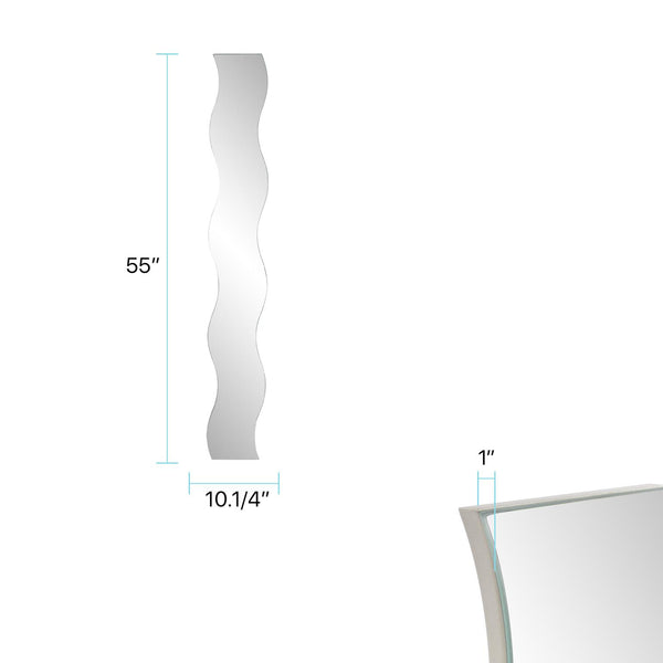 Wave Frameless Wall Mirror: Modern Flowing Design for Stunning Style & Versatile Grouping Options