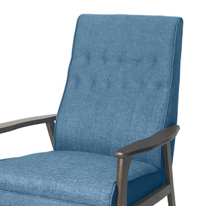 English Elm Christopher Knight Home® - Accent Chair Mid-Century Blue Upholstered Tufted Accent with Rubberwood Frame, Plush 25.75"W x 39"H 66106.00FBLU
