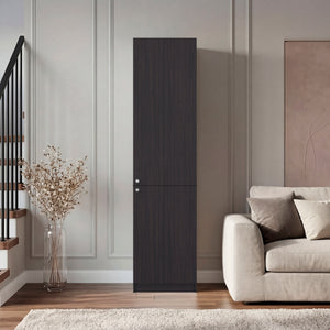 English Elm Butte Tall Two-tone Oak Bookcase with Concealed Doors and Open Shelves for Home Office B097P480464