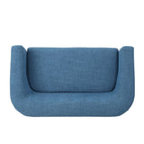 Christopher Knight Home® - Noble House - Bridie Muted Blue Fabric Mid Century Modern Loveseat