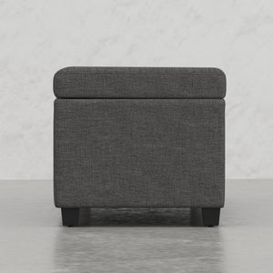English Elm Lincoln Extra Large Storage Ottoman Bench with Slate Gray Linen, Solid Wood, Hidden Storage & Seating B2732P253621