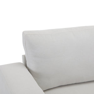 English Elm Package Three Seat Woven Fabric Sofa Scandinavian Minimalist White Living Room N767P240700B