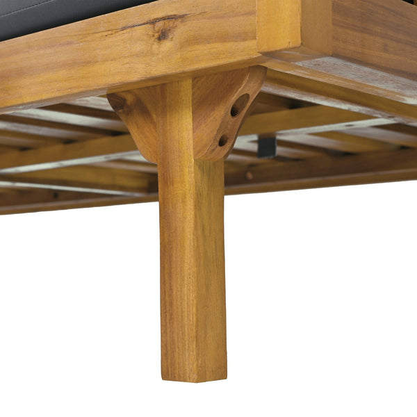 English Elm Christopher Knight Home® - Claremont 3-Seater Daybed - Elegant Dark Gray Acacia Wood Frame With Water-Resistant Cushions N770P205537A