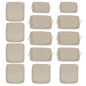 English Elm Cushion Covers 14Pc Set for 7-Piece Wicker Sectional Sofa Outdoor Slipcovers with Zippers Non-Slip Protection khaki W419P295490