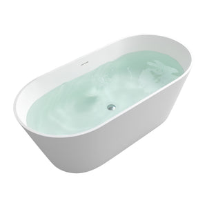English Elm 67 Inch Freestanding Soaking Tub Eco Stone Resin Matte Finish Spa Bath Retreat T3785P353957