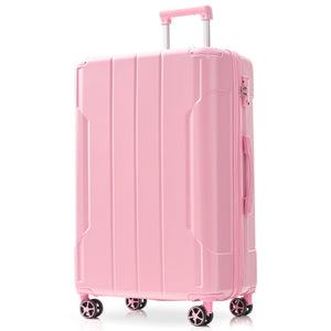 English Elm Hardshell Abs Checked Suitcase with 360 Spinner Wheels Expandable Tsa Lock 28 Inch Pink N730P296747P