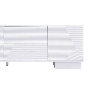 English Elm Vibe Haus Minimalist Media Console with Cabinets and Drawers for Living Room N724P360376K