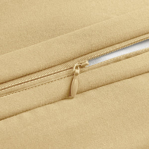 English Elm 4 Piece Luxurious Brown Comforter Set - Elegant Jacquard Design With King Shams & Bedskirt Included B035128748