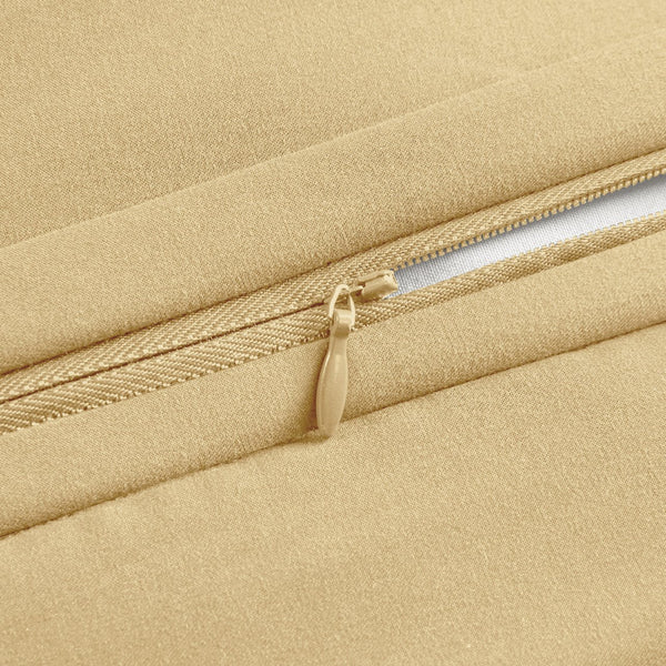 English Elm 4 Piece Luxurious Brown Comforter Set - Elegant Jacquard Design With King Shams & Bedskirt Included B035128748