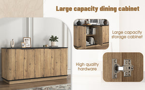 English Elm Multi-Functional Mdf Sideboard - Stylish Storage For Tvs & Tableware, Compact Design, Easy Assembly W3226P279083